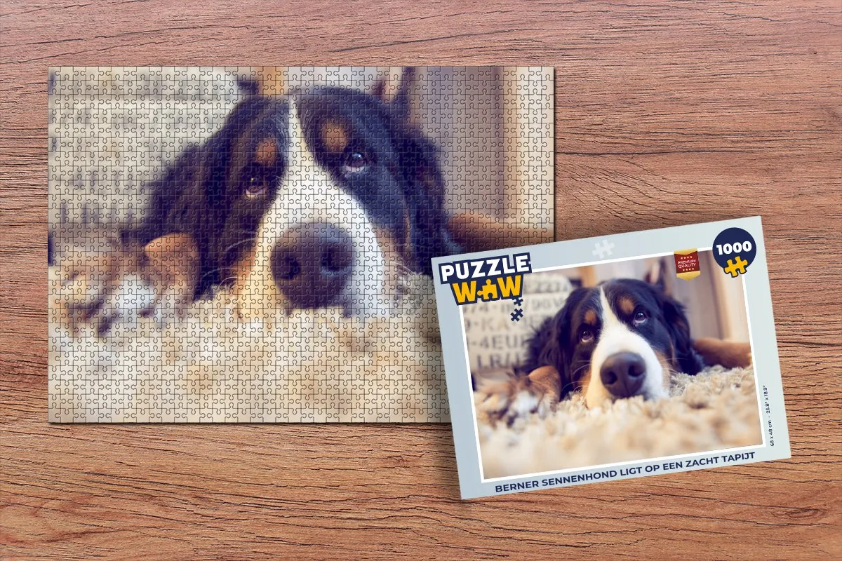PuzzleWow Berner Sennenhond Legpuzzel 1000 Stuks - Multicolor