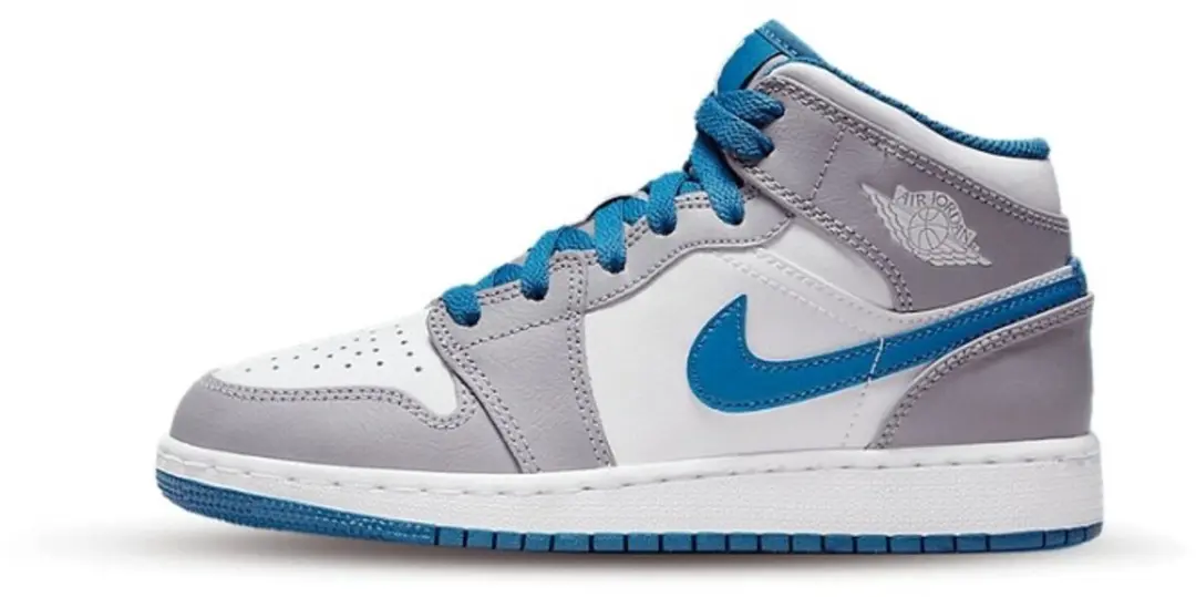 Nike Air Jordan 1 Mid True Blue Cement (GS) maat 36.5/4.5Y DQ8423 014