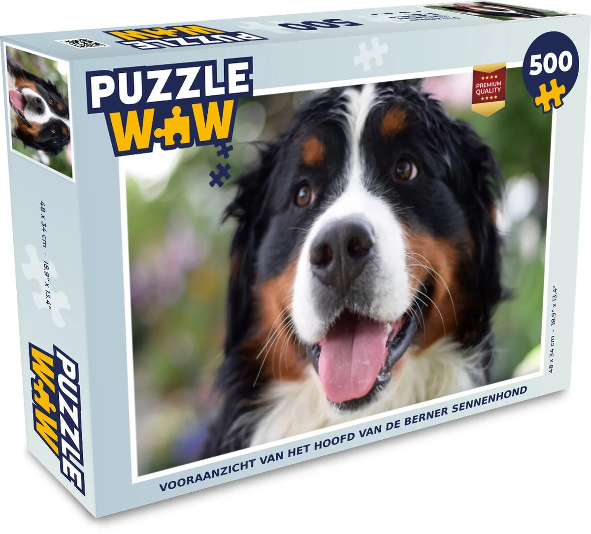PuzzleWow Berner Sennenhond Legpuzzel 500 Stuks - Multicolor