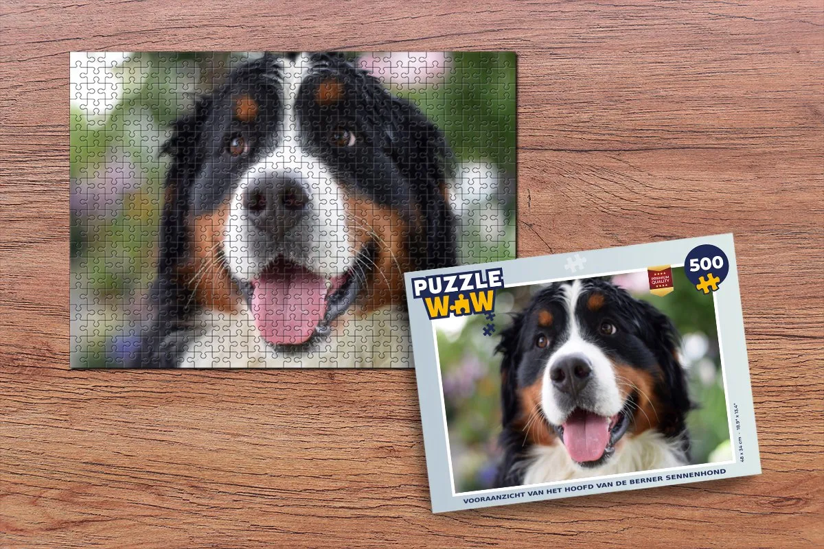 PuzzleWow Berner Sennenhond Legpuzzel 500 Stuks - Multicolor