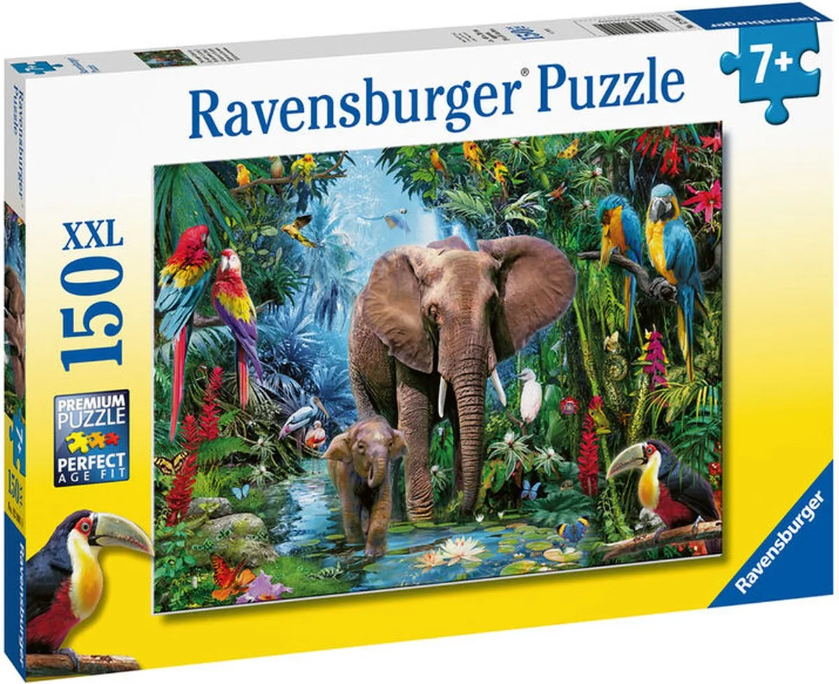 Ravensburger Olifanten in de Jungle Legpuzzel 150 Stuks - Multicolor