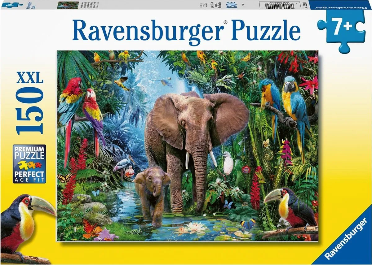Ravensburger Olifanten in de Jungle Legpuzzel 150 Stuks - Multicolor