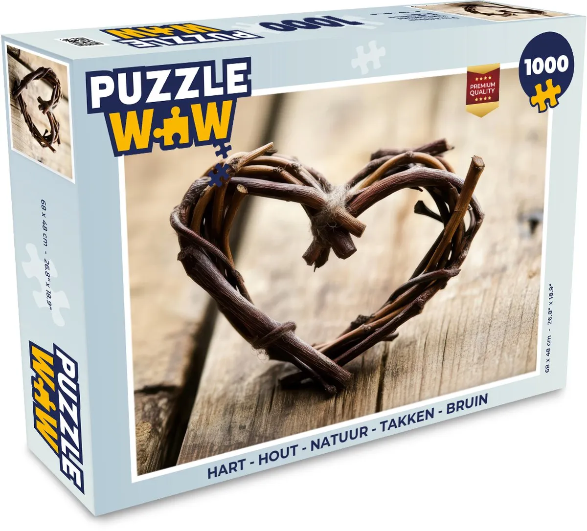 PuzzleWow Hart Natuur Legpuzzel 1000 Stuks - 8721169392202