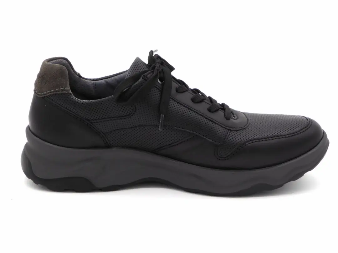 Waldläufer Heren Sneaker - 718006-316-991 Zwart - Wijdte H - Maat 10 (44.5) - afbeelding 4 van 4