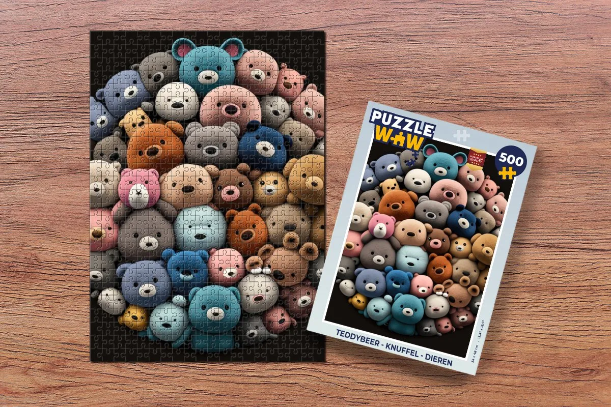 PuzzleWow Teddybeer Legpuzzel 500 Stuks - Multicolor