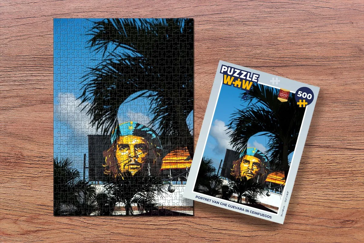 PuzzleWow Portret van Che Guevara Legpuzzel 500 Stuks - Multicolor