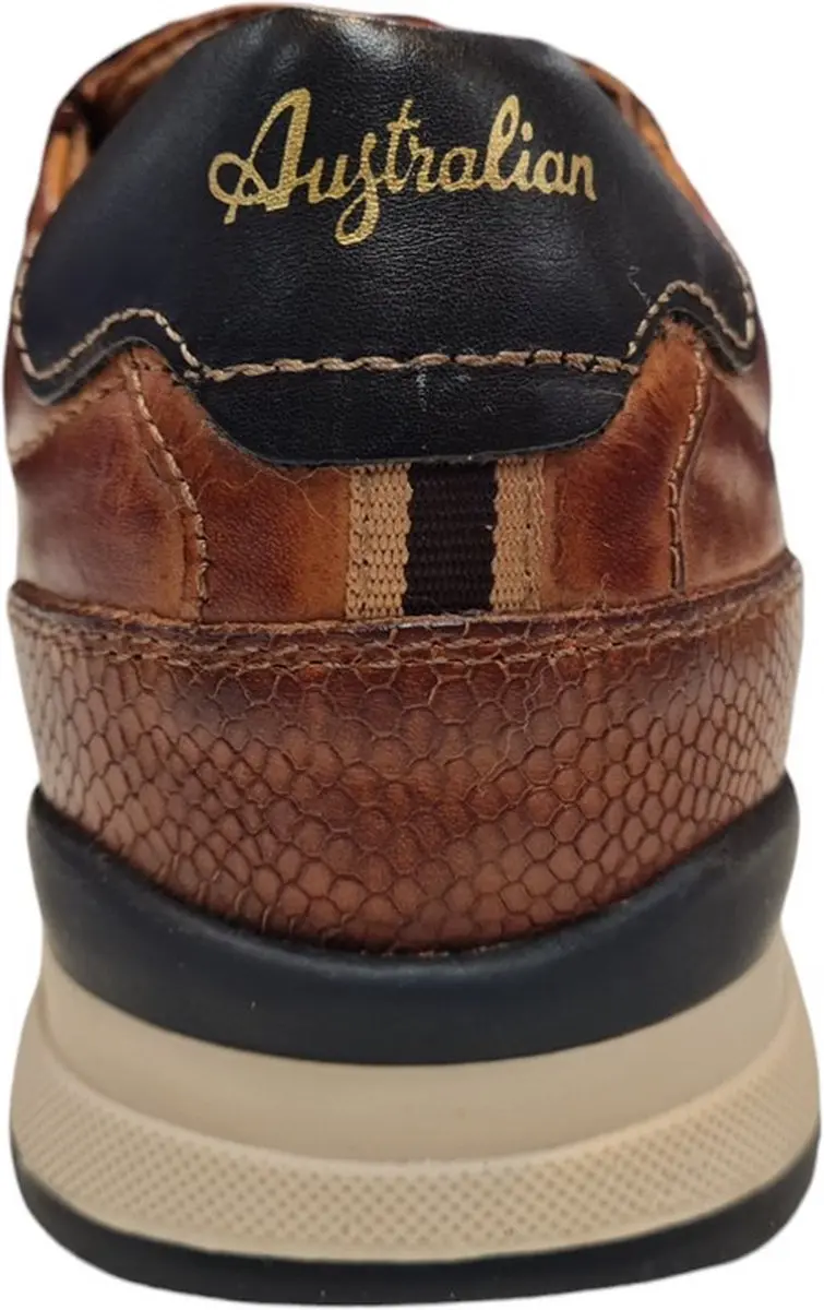 Australian Bakersville Heren Leren Sneakers - Bruin - Maat 46