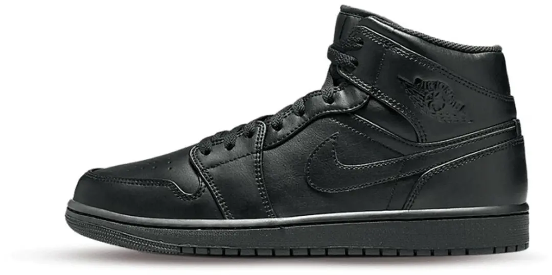 Air Jordan 1 Mid (Triple Black)