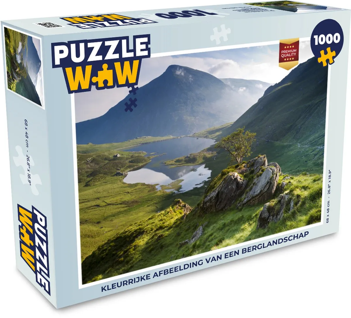 PuzzleWow Legpuzzel Berglandschap 1000 Stuks - Multicolor