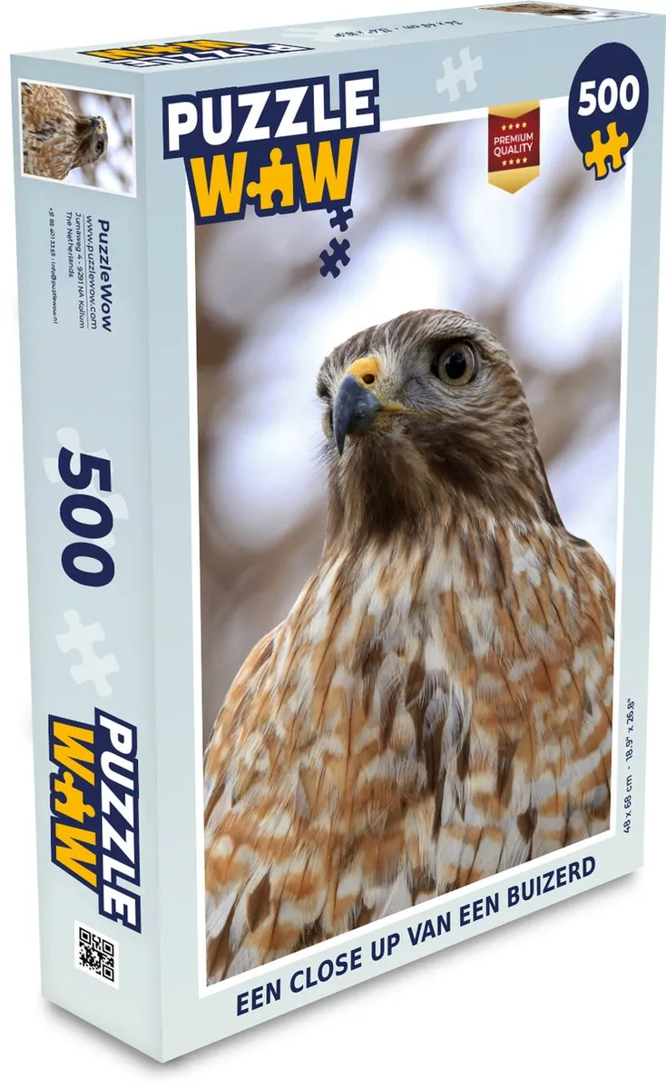 PuzzleWow Buizerd Legpuzzel 500 Stuks - Multicolor