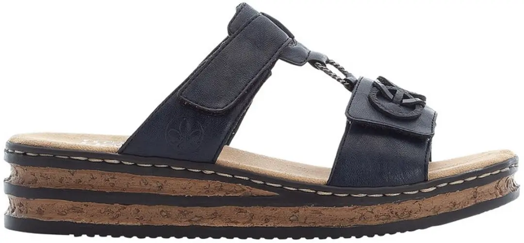 Rieker Ring Slippers blauw Synthetisch