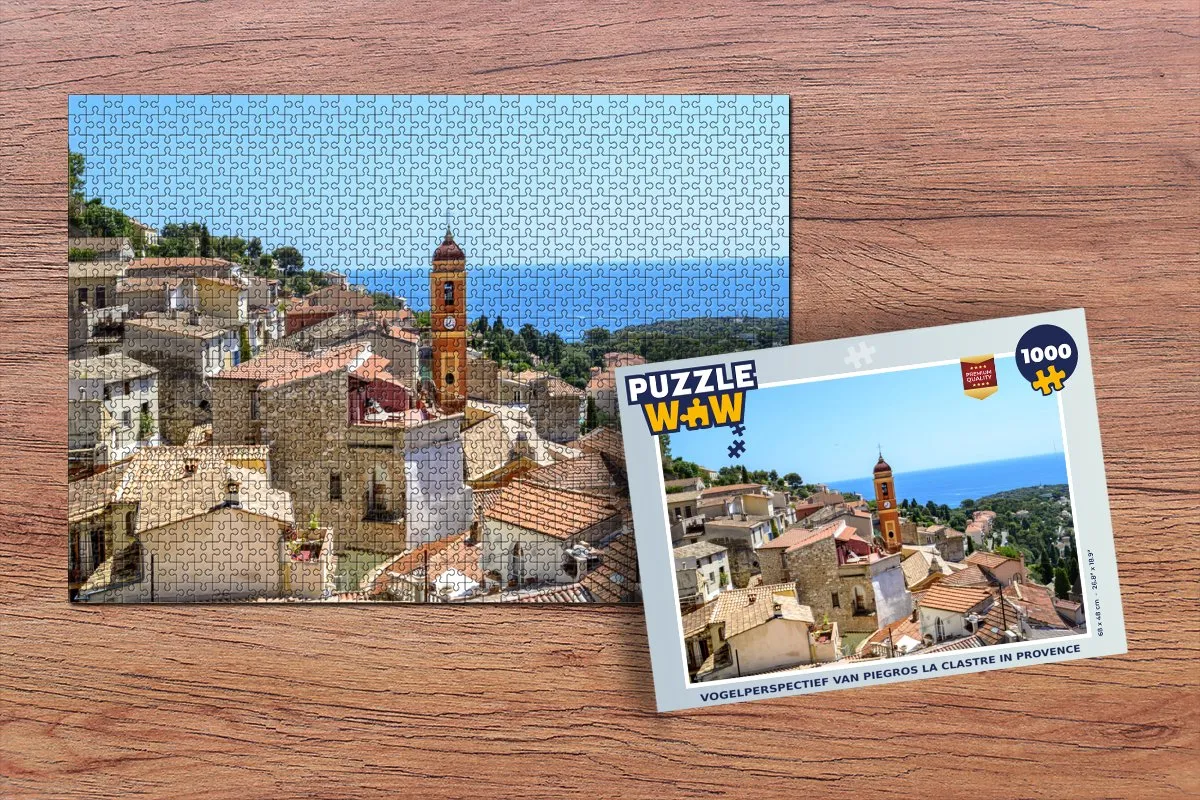 PuzzleWow Piegros La Clastre In Provence Legpuzzel 1000 Stuks - Multicolor