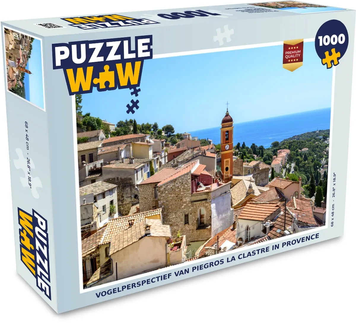 PuzzleWow Piegros La Clastre In Provence Legpuzzel 1000 Stuks - Multicolor