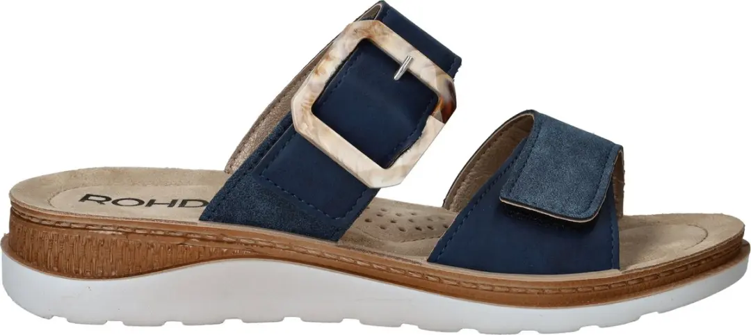 Rohde 1301 56 Slippers Blauw Nubuck Dames