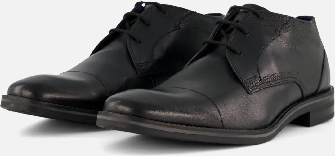 Bugatti Veterschoenen zwart Leer