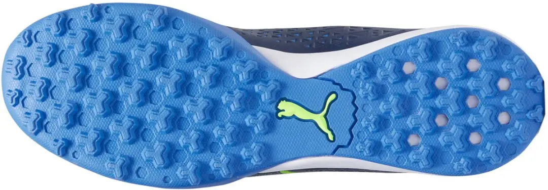 PUMA King Match TT Voetbalschoenen - Blauw/Groen/Wit - afbeelding 2 van 6