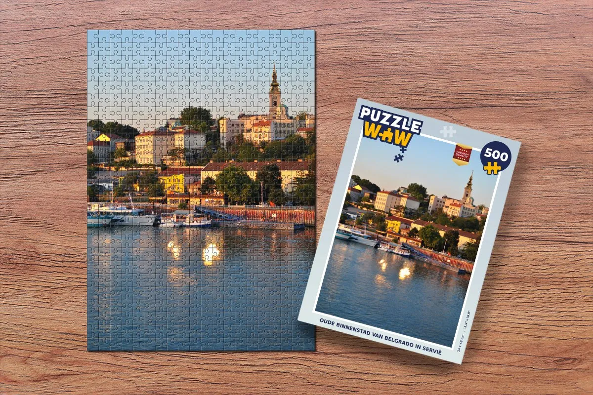 PuzzleWow Oude Binnenstad Belgrado Legpuzzel 500 Stuks - Multicolor