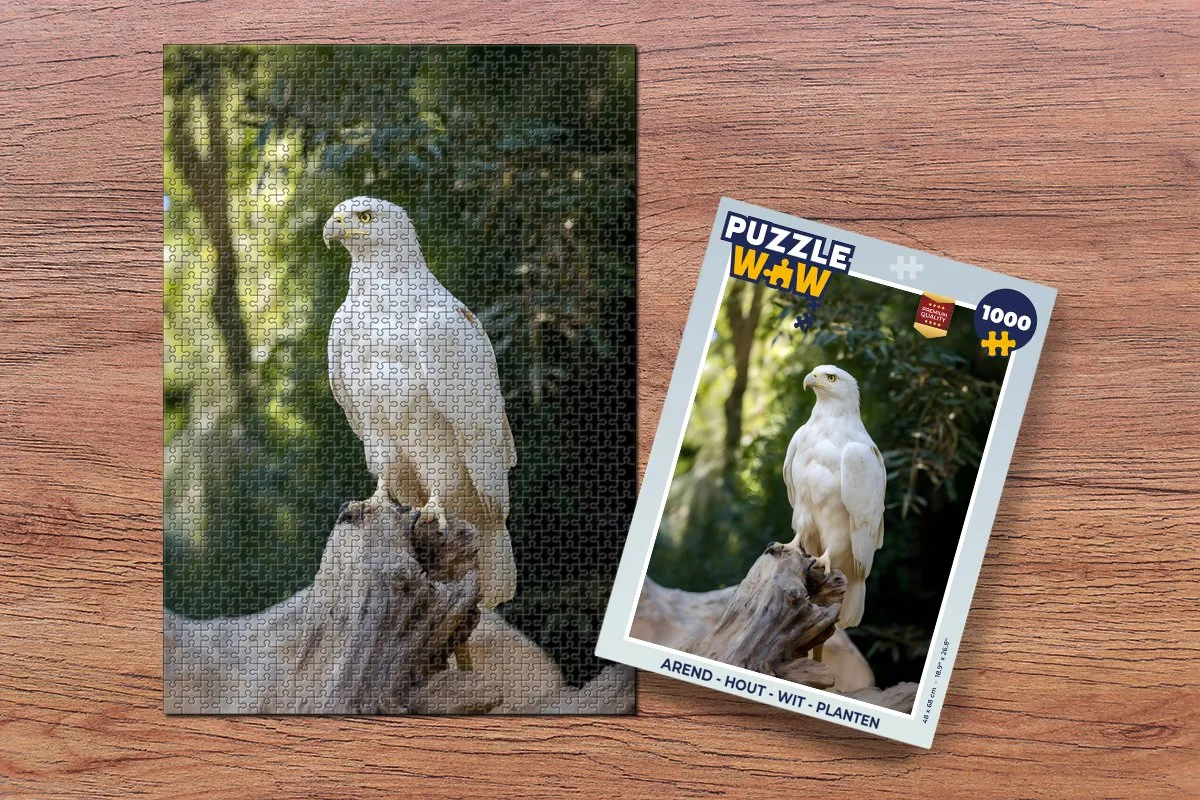PuzzleWow Arend Legpuzzel 1000 Stuks - Wit