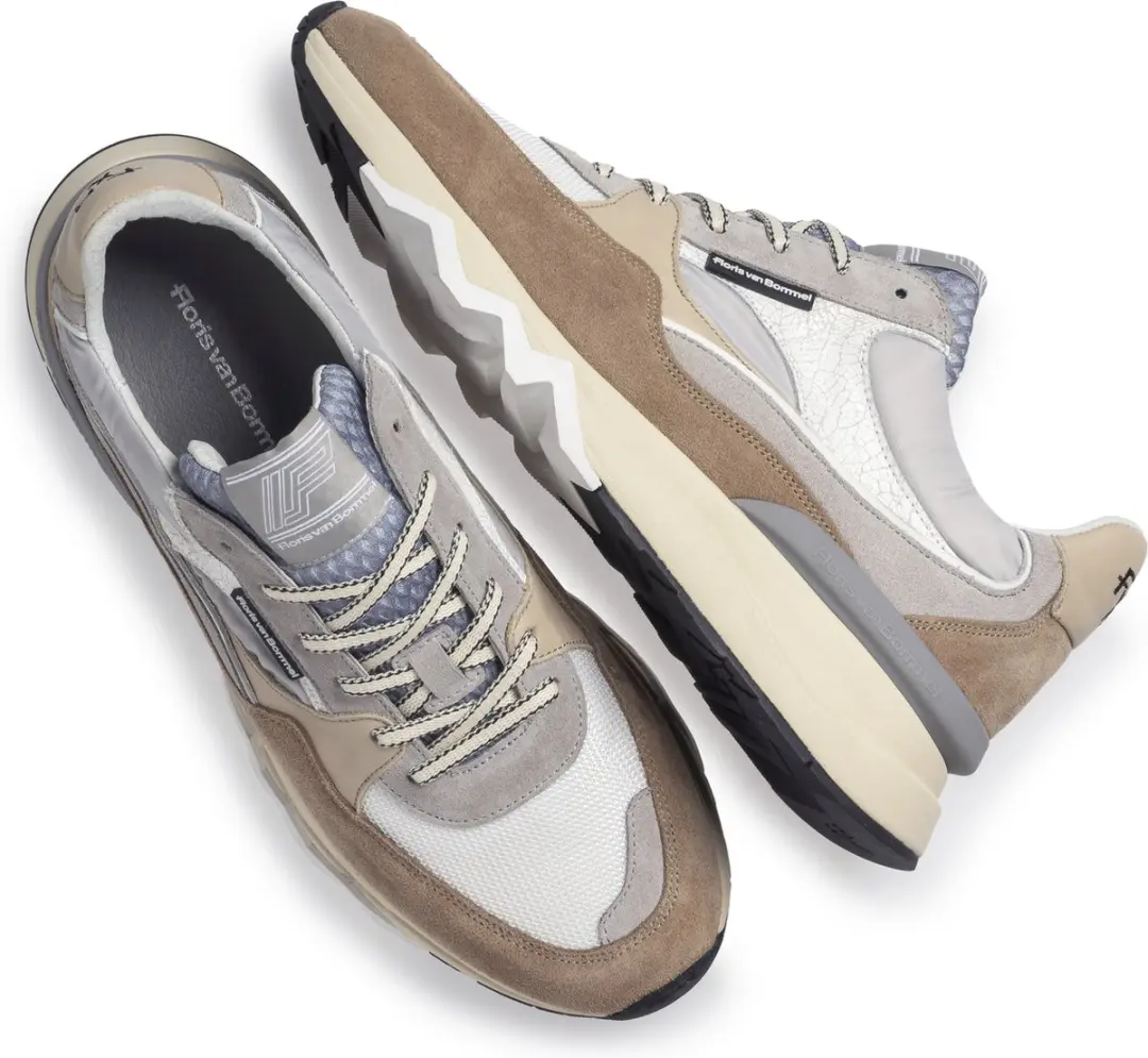 Floris van Bommel SFM-10155 Lage Sneakers - 44⅔ - Taupe - afbeelding 5 van 6