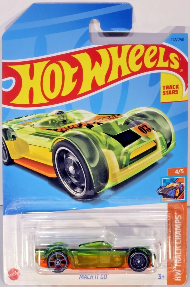 Hot Wheels Mach It Go 1:64 Orange-Green Track Champs 21A