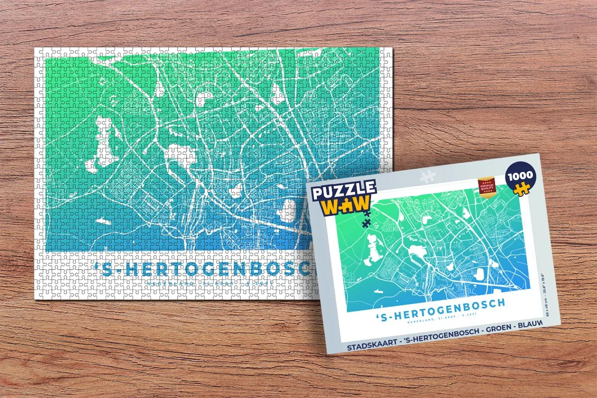 PuzzleWow Legpuzzel 's-Hertogenbosch 1000 Stuks - Multicolor