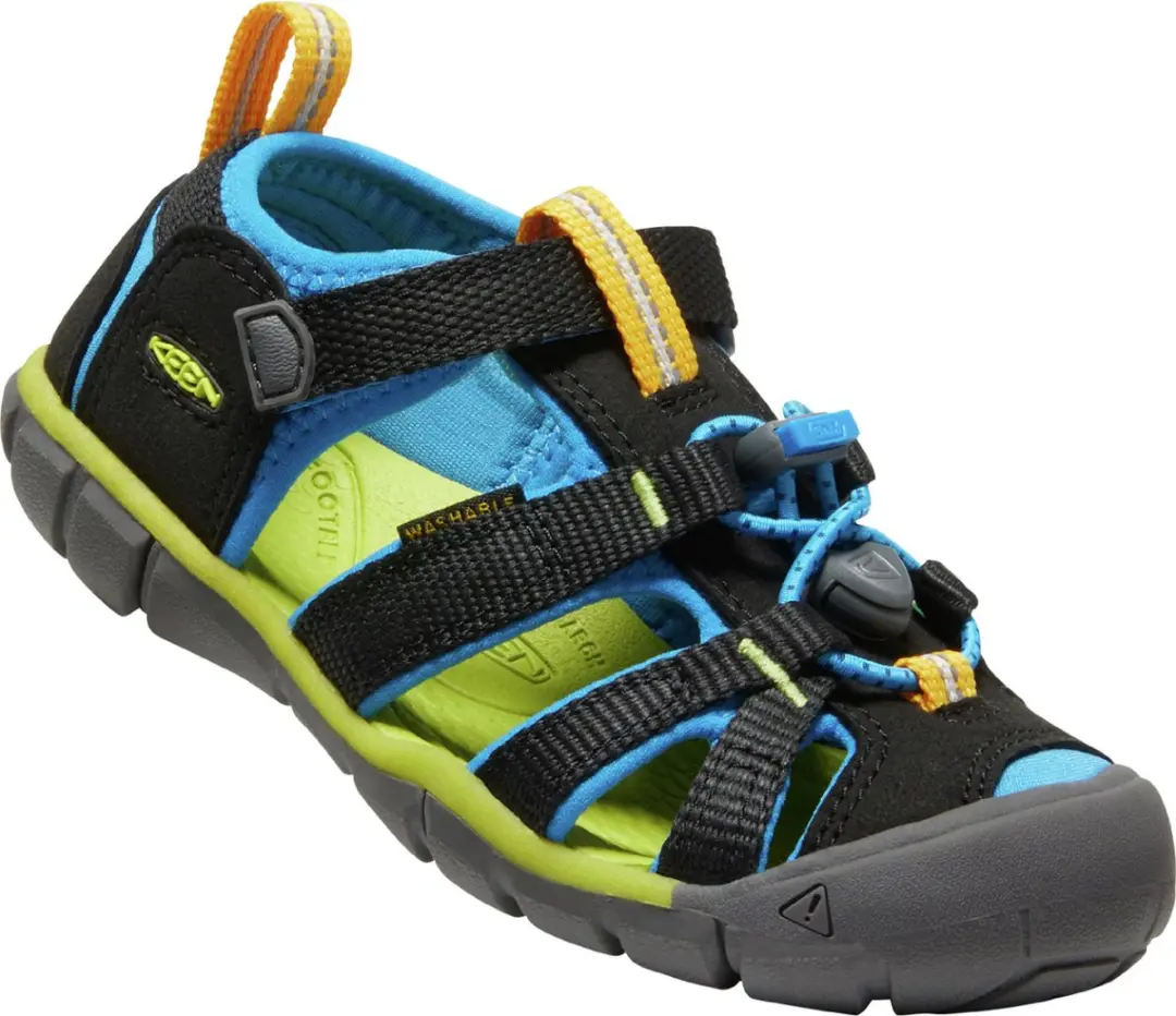 Keen Seacamp II Sandalen - Maat 24 - Zwart/Brilliant Blue - afbeelding 5 van 6
