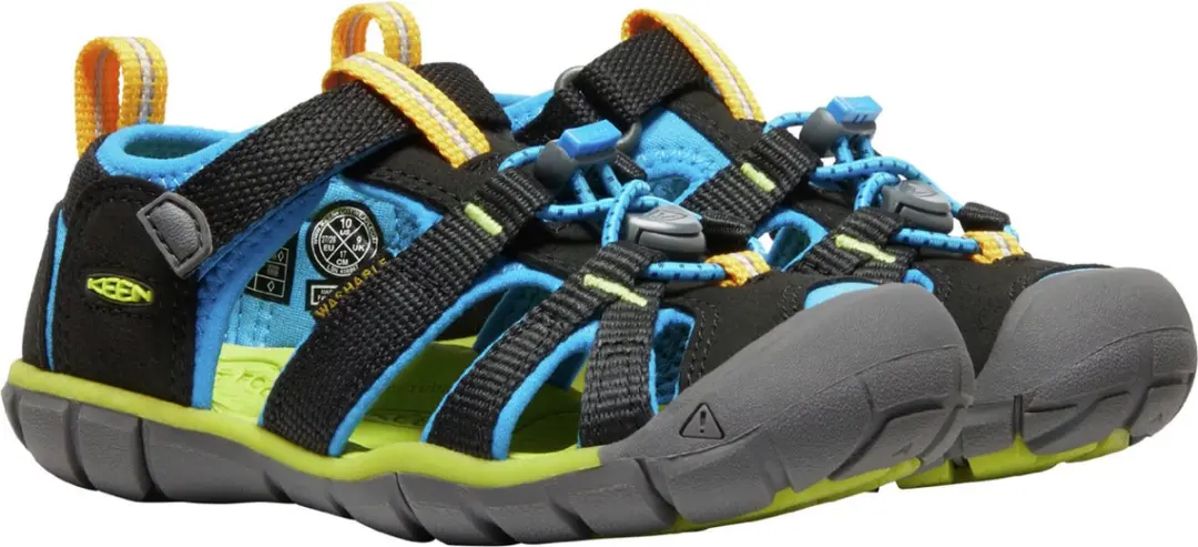 Keen Seacamp II Sandalen - Maat 24 - Zwart/Brilliant Blue - afbeelding 2 van 6