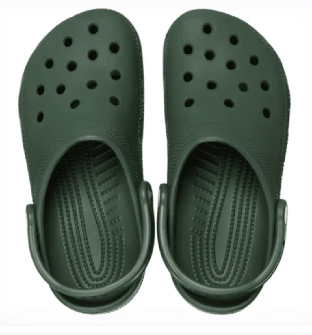 Crocs Classic Instappers Junior Slides 33/34 - Donkergroen