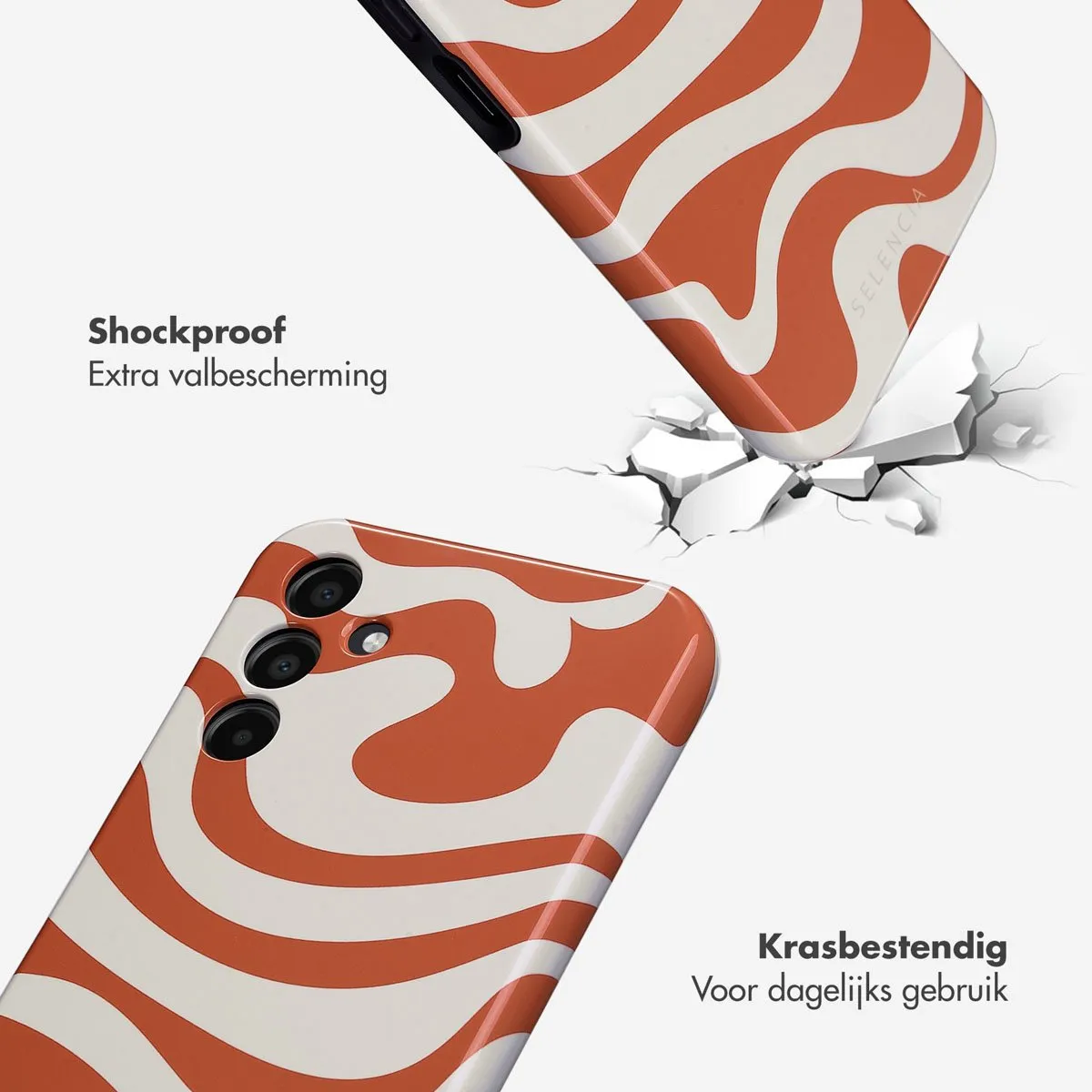 Selencia Hoesje Samsung Galaxy A15 Dream Swirl Orange - afbeelding 6 van 6