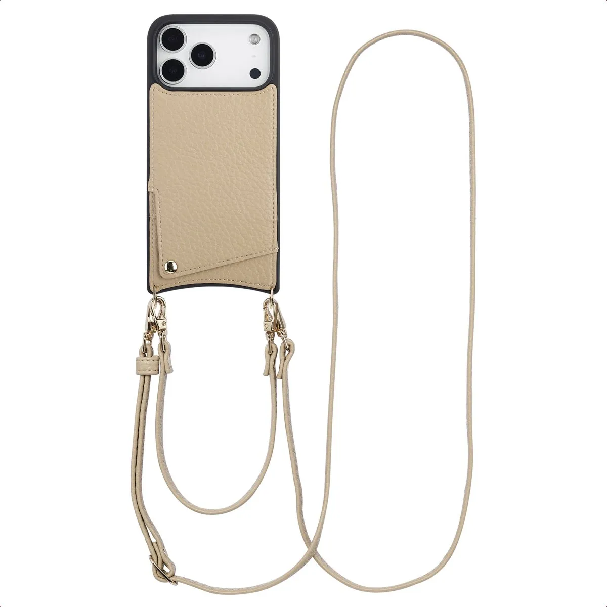 Selencia Hoesje iPhone 17 Pro Max Beige - 2 Pasjes