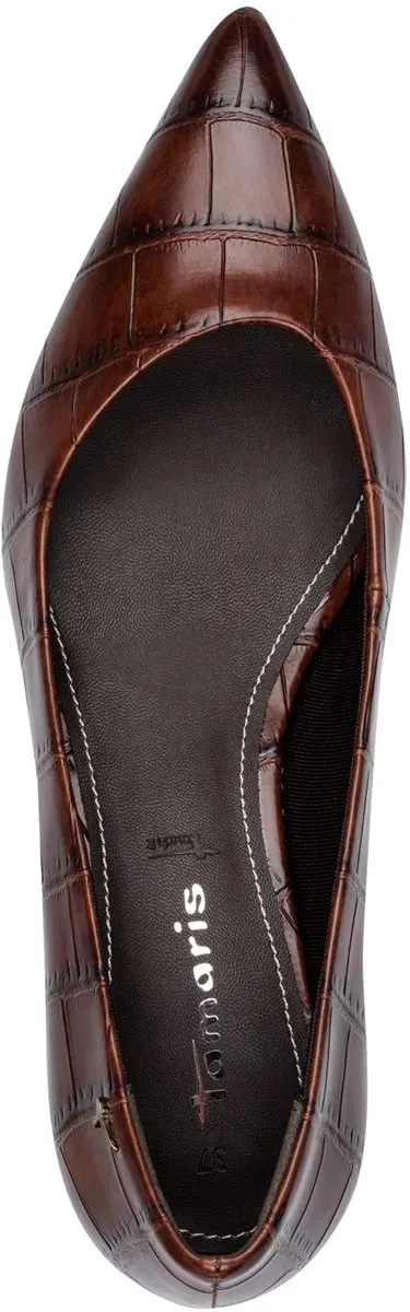 Tamaris Core Dames Pumps Queenie-hak - Muscat Croc