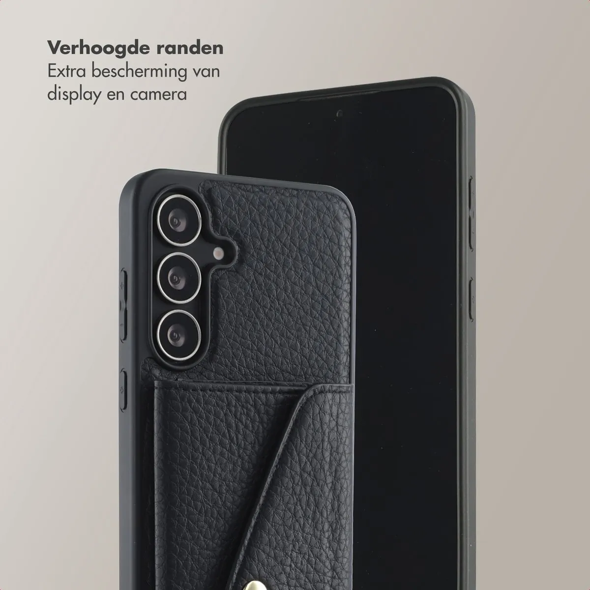 Selencia Koordhoes Samsung Galaxy S25 FE - 3 Pasjes - Zwart