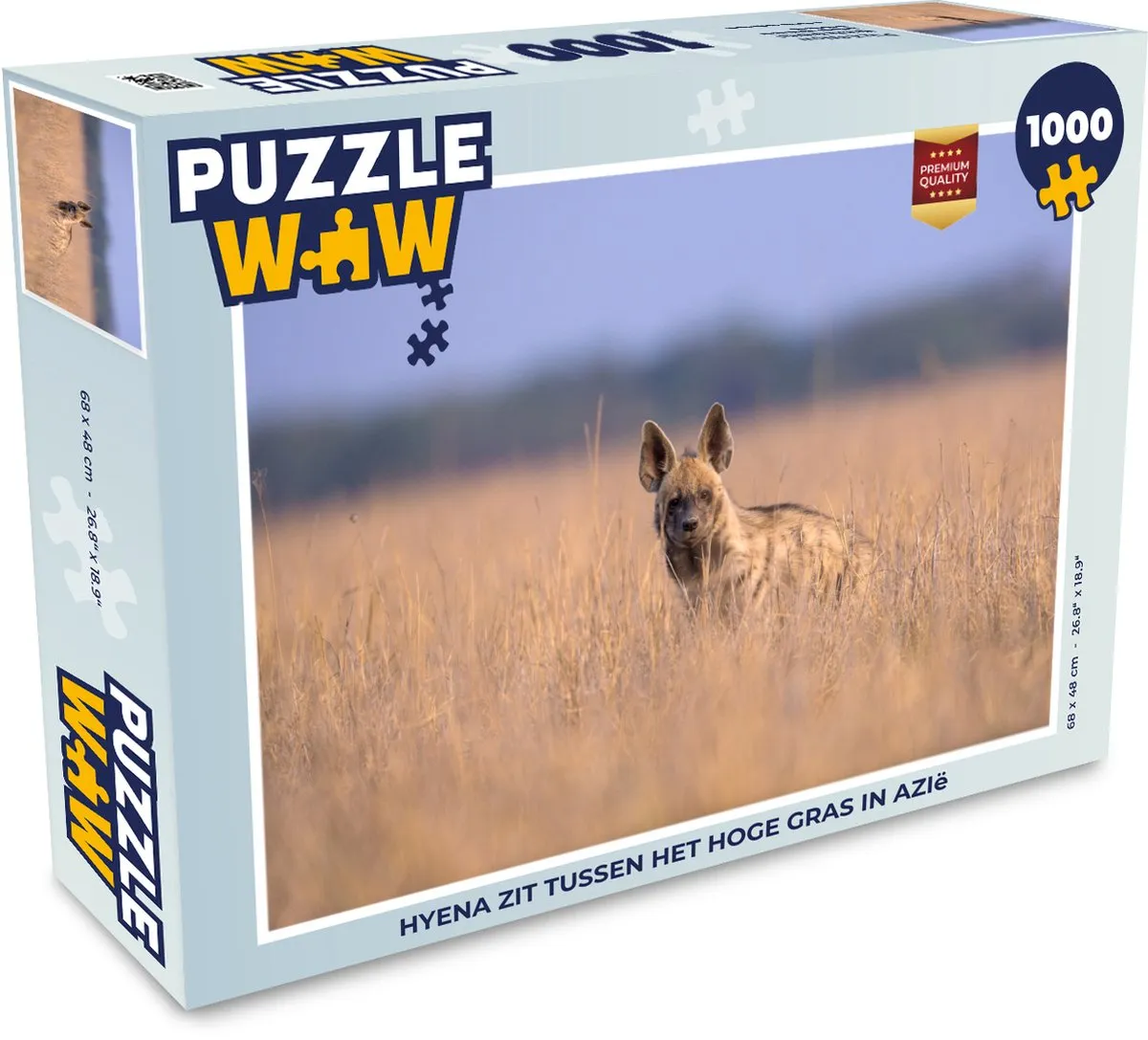 PuzzleWow Hyena Legpuzzel 1000 Stuks - Multicolor