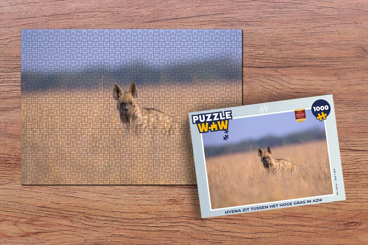 PuzzleWow Hyena Legpuzzel 1000 Stuks - Multicolor