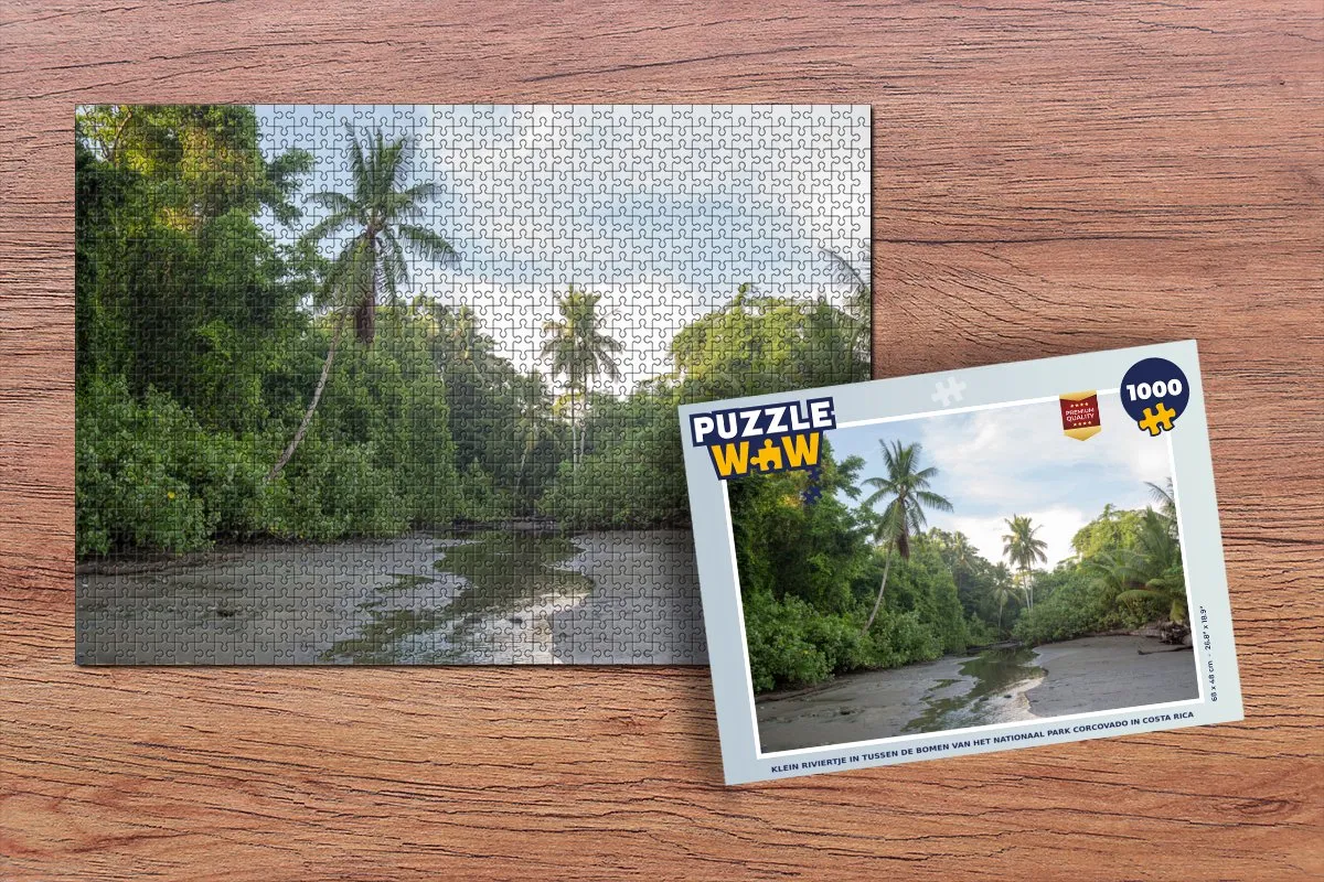 PuzzleWow Legpuzzel Klein Riviertje Costa Rica 1000 Stuks - Multicolor