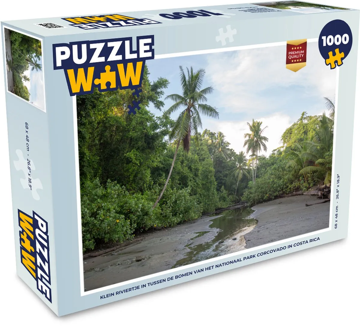 PuzzleWow Legpuzzel Klein Riviertje Costa Rica 1000 Stuks - Multicolor