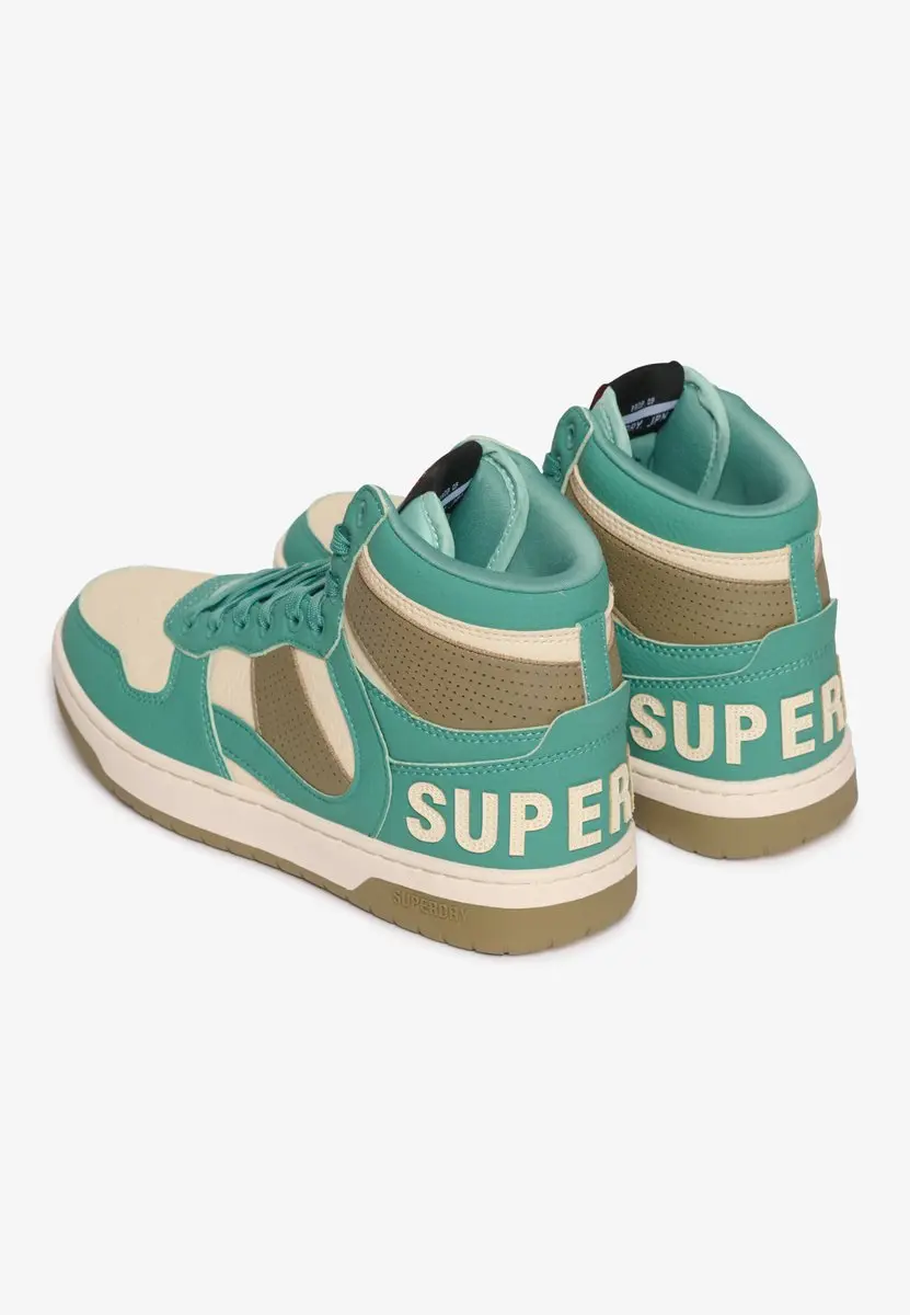 Superdry Vegan Jump Hoge Sneakers - Beryl Green - afbeelding 2 van 6