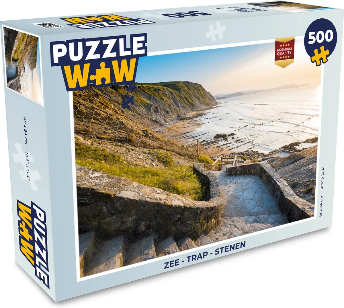 PuzzleWow Zee Trap Legpuzzel 500 Stuks - Multicolor