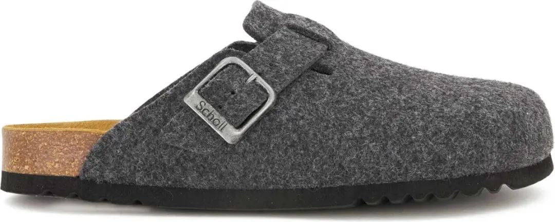 SCHOLL OLIVIER NEW Felt Mens Anthracite FALSO Clogs