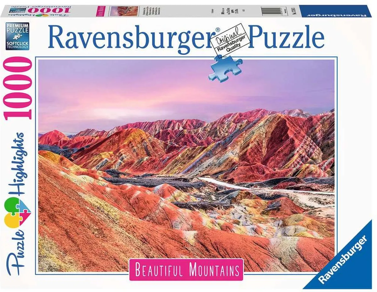 Ravensburger Regenboogbergen Legpuzzel 1000 Stuks - Multicolor