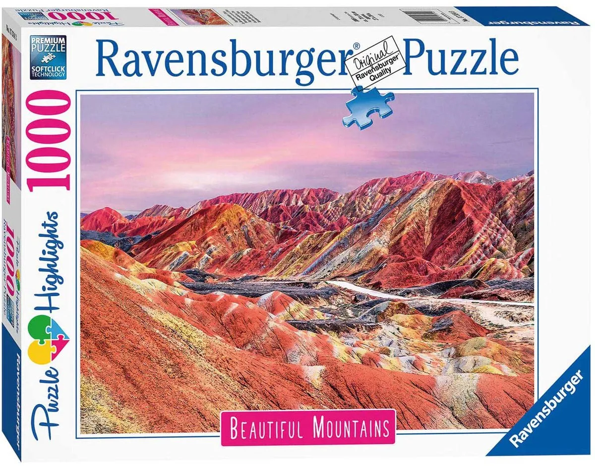 Ravensburger Regenboogbergen Legpuzzel 1000 Stuks - Multicolor
