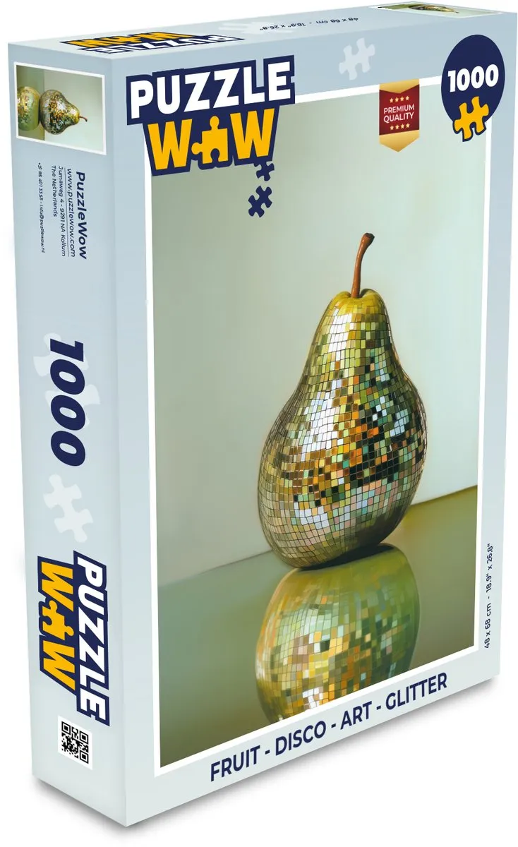 PuzzleWow Fruit Disco Legpuzzel 1000 Stuks - Peer/Groen