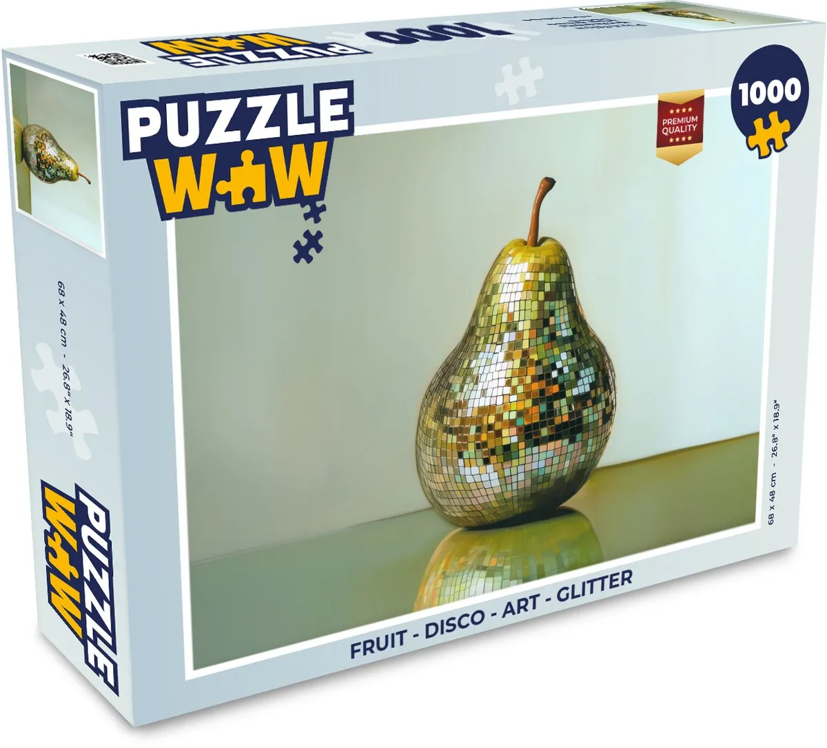 PuzzleWow Fruit Disco Legpuzzel 1000 Stuks - Peer/Groen