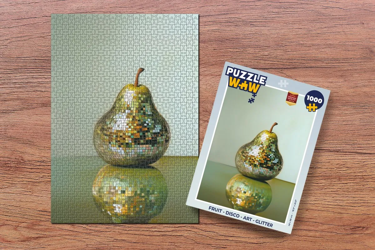 PuzzleWow Fruit Disco Legpuzzel 1000 Stuks - Peer/Groen