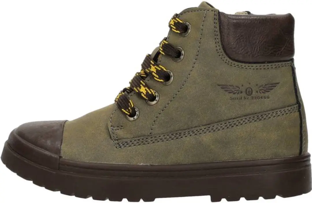 Veterboots | Jongens | Dark Green | Leer | Shoesme | Maat 24 - afbeelding 2 van 6