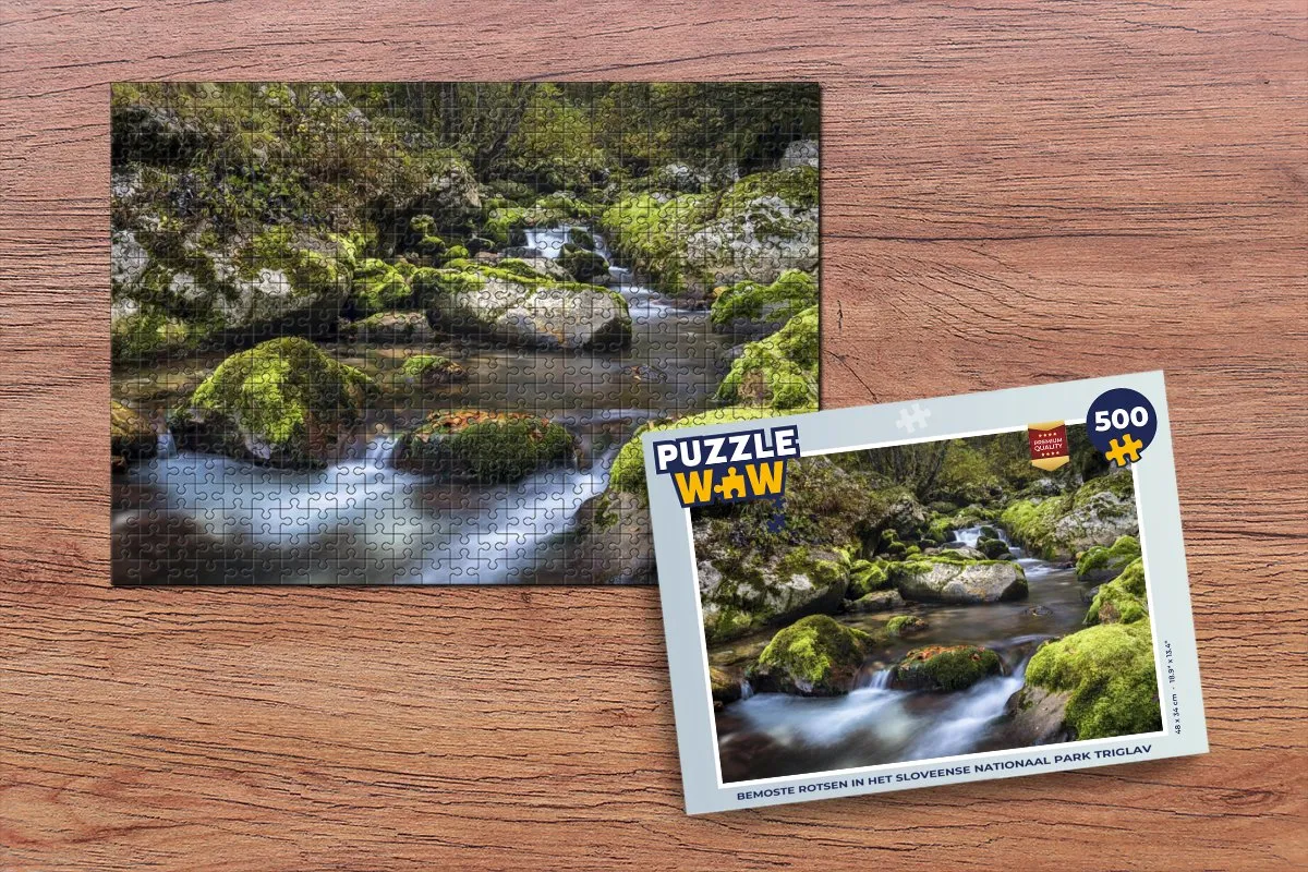 PuzzleWow Legpuzzel Bemoste Rotsen Triglav 500 Stuks - Multicolor