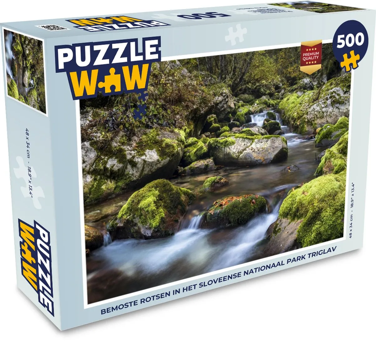 PuzzleWow Legpuzzel Bemoste Rotsen Triglav 500 Stuks - Multicolor