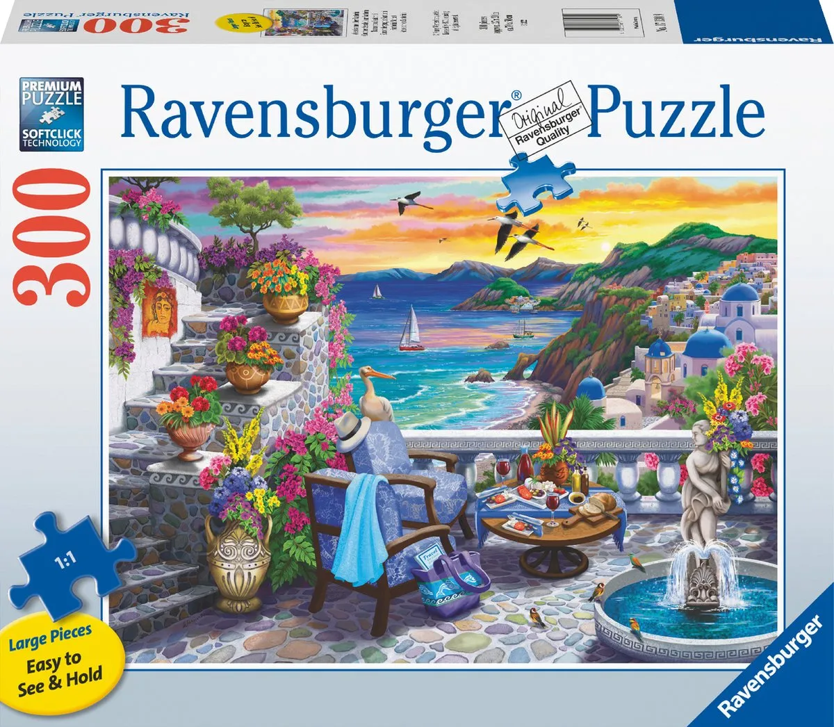 Ravensburger Santorini Sunset Legpuzzel 300 Stuks - Multicolor