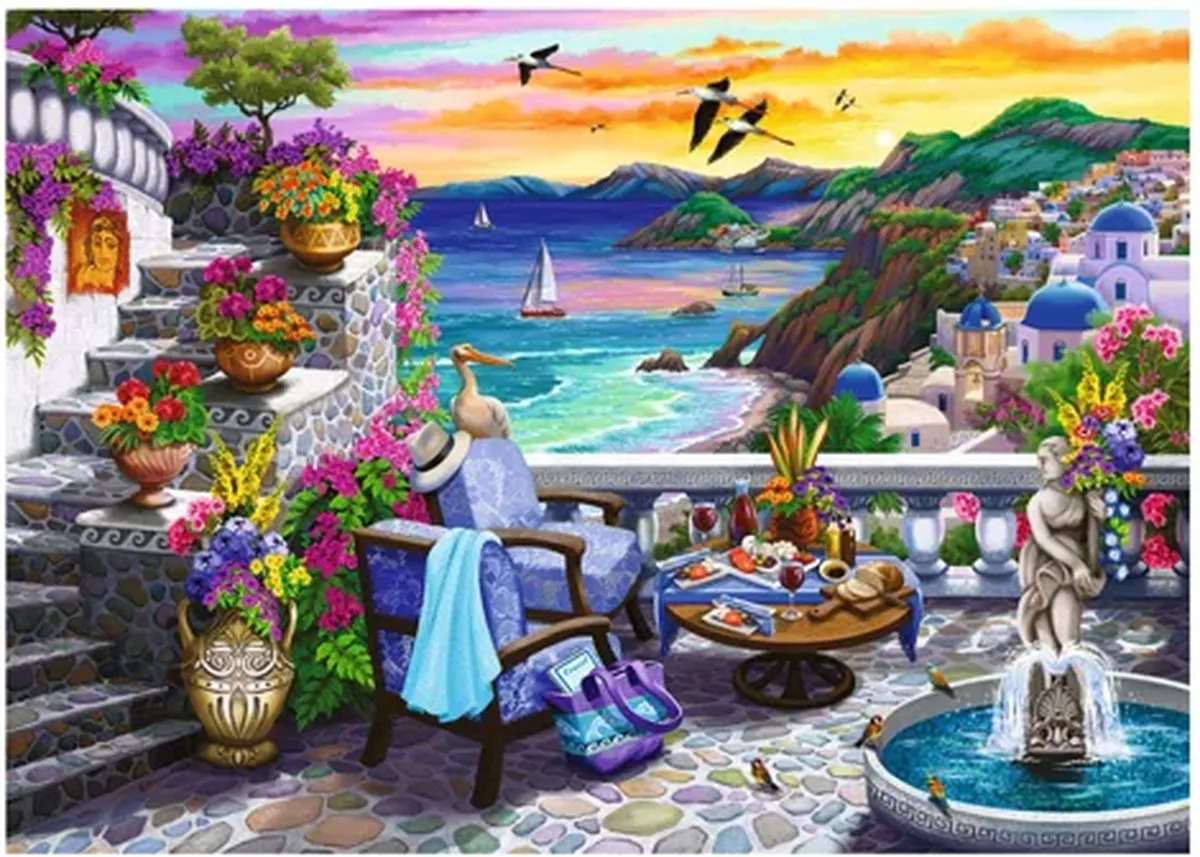 Ravensburger Santorini Sunset Legpuzzel 300 Stuks - Multicolor