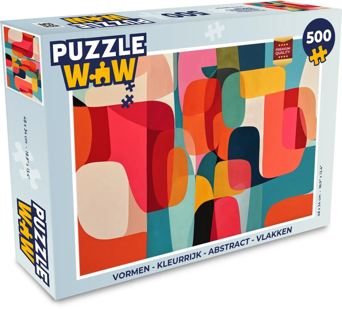 PuzzleWow Abstract Legpuzzel 500 Stuks - Kleurrijk